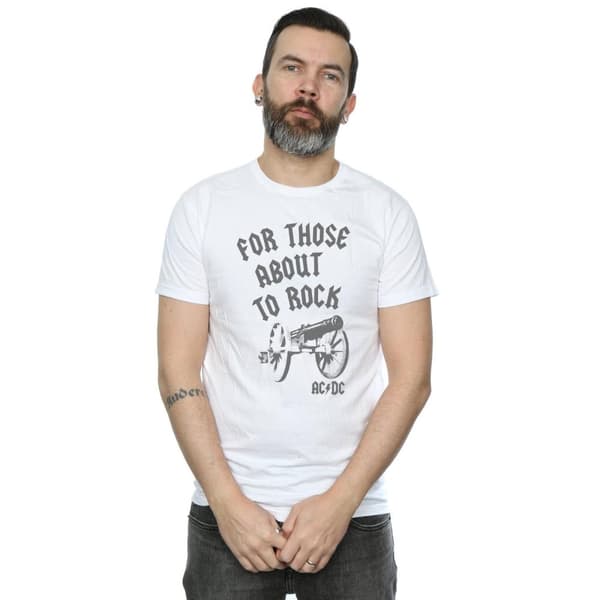 AC/DC Mens For Those About To Rock Cannon T-Shirt