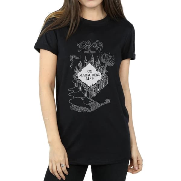 Harry Potter Womens/Ladies The Marauder´s Map Cotton Boyfriend T-Shirt