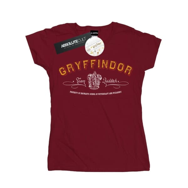Harry Potter Dam/Tjej Gryffindor Team Quidditch Bomulls-T-shirt