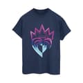Miniatyrbillede 1 af 4: Disney Womens/Ladies Descendants Pink Crown Cotton Boyfriend T-Shirt