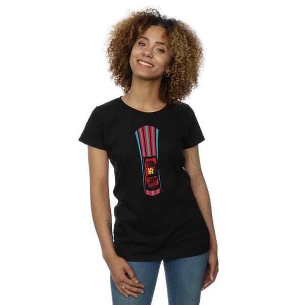 Disney Dam/Tjej Cars Blixt McQueen Ränder Bomulls-T-shirt