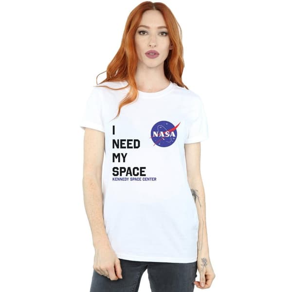 NASA Dam/kvinnor I Need My Space Boyfriend T-shirt i bomull