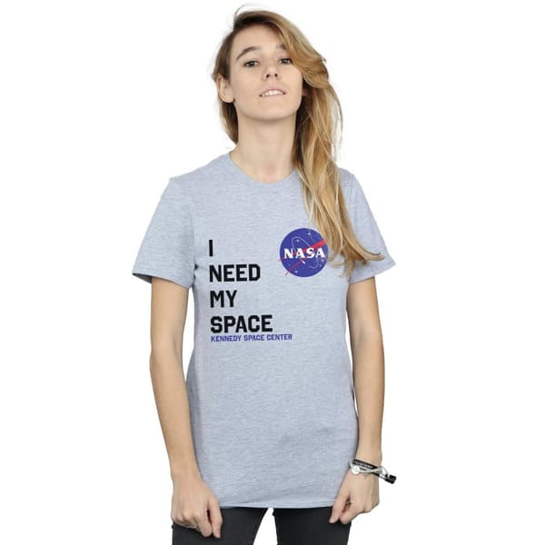 NASA Dam/kvinnor I Need My Space Boyfriend T-shirt i bomull