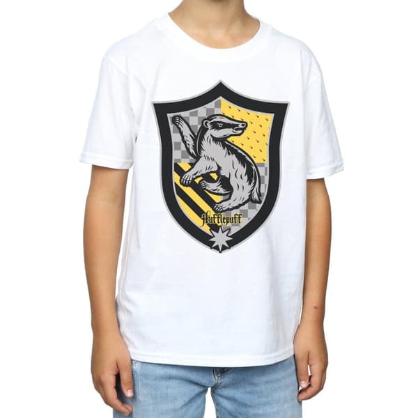 Harry Potter Boys Hufflepuff Crest Flat T-Shirt