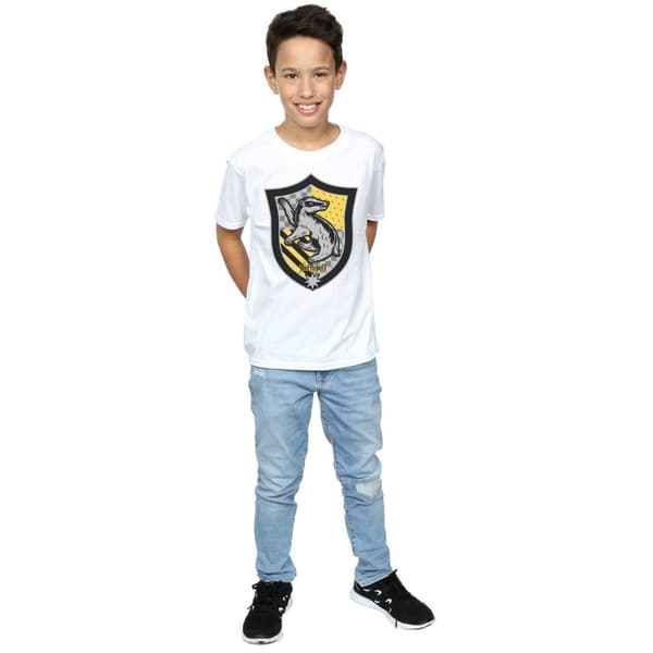 Harry Potter Boys Hufflepuff Crest Flat T-Shirt