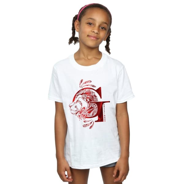 Harry Potter Girls Gryffindor Lion Cotton T-Shirt