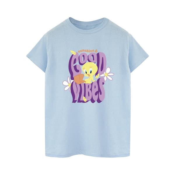 Looney Tunes Dam/Tjej Tweeday Sunshine & Good Vibes Boyfriend T-shirt i bomull