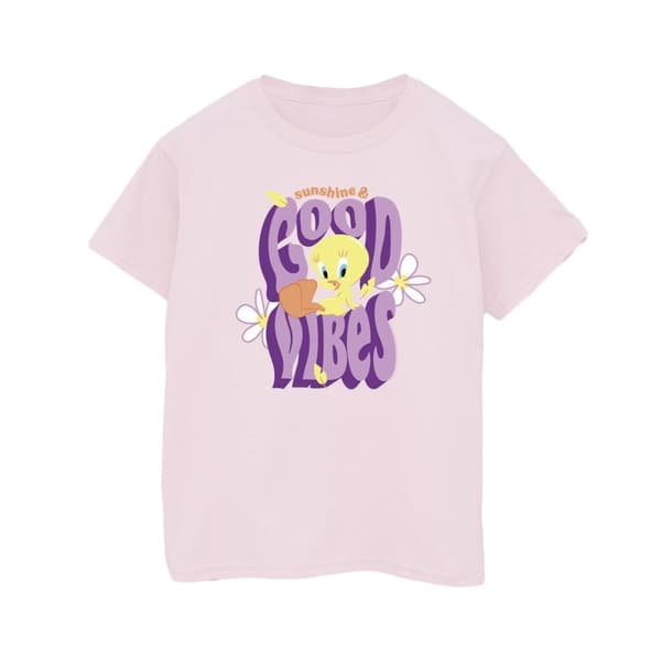 Looney Tunes Dam/Tjej Tweeday Sunshine & Good Vibes Boyfriend T-shirt i bomull