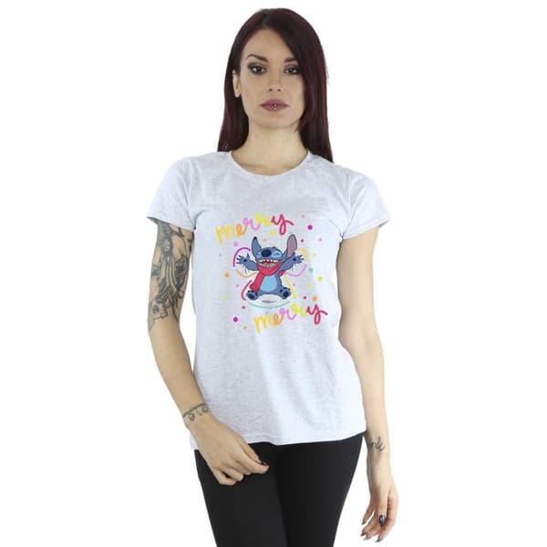 Disney Lilo & Stitch Merry Rainbow - bomulls-T-shirt för damer/damer