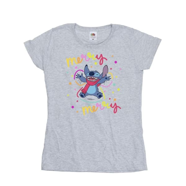 Disney Lilo & Stitch Merry Rainbow - bomulls-T-shirt för damer/damer