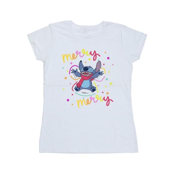 Disney Lilo & Stitch Merry Rainbow - bomulls-T-shirt för damer/damer
