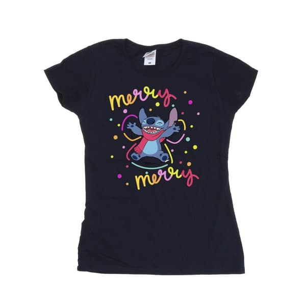 Disney Lilo & Stitch Merry Rainbow - bomulls-T-shirt för damer/damer