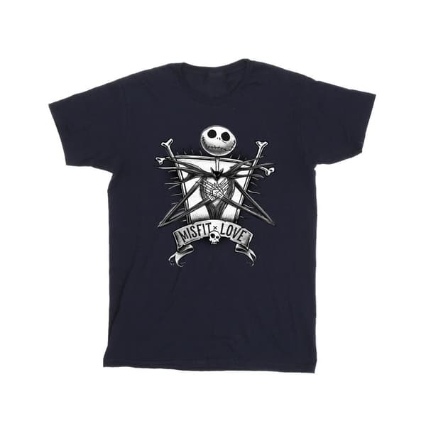 Disney Mens The Nightmare Before Christmas Misfits Love T-Shirt Navy Blue XXL