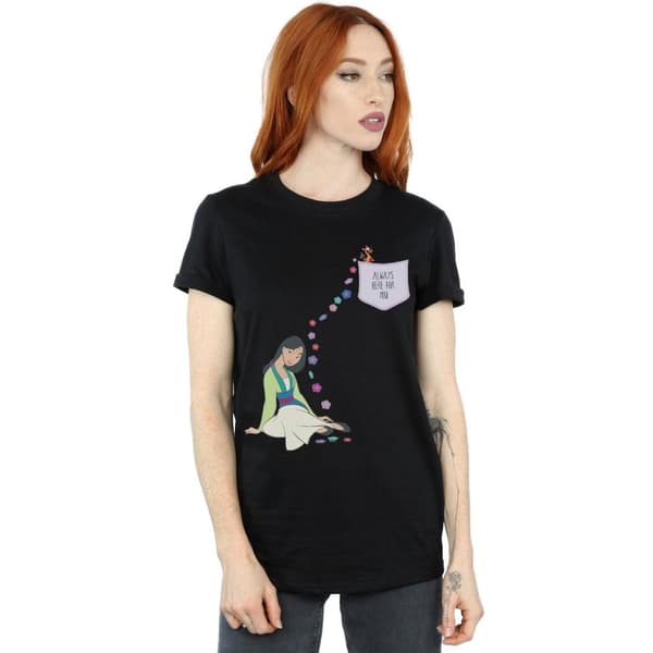 Disney Womens/Ladies Mulan Always Here For You Cotton Boyfriend T-Shirt