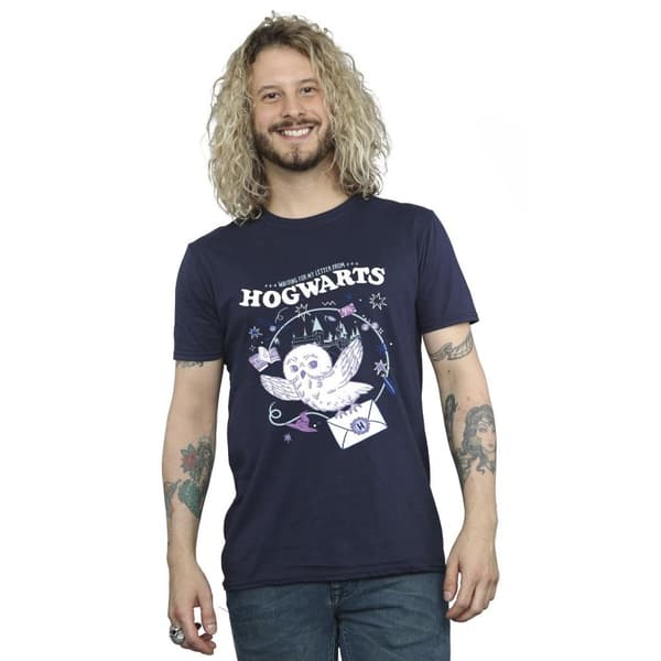 Harry Potter Mens Owl Letter From Hogwarts T-Shirt