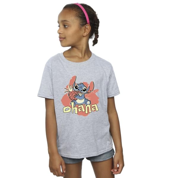 Disney Lilo And Stitch Ohana Pineapple T-shirt i bomull för flickor