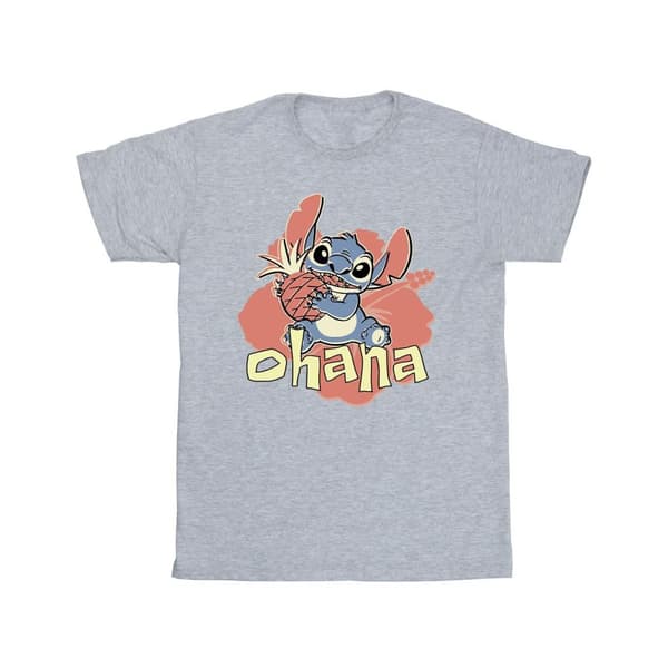 Disney Lilo And Stitch Ohana Pineapple T-shirt i bomull för flickor