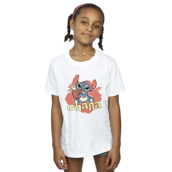Disney Lilo And Stitch Ohana Pineapple T-shirt i bomull för flickor