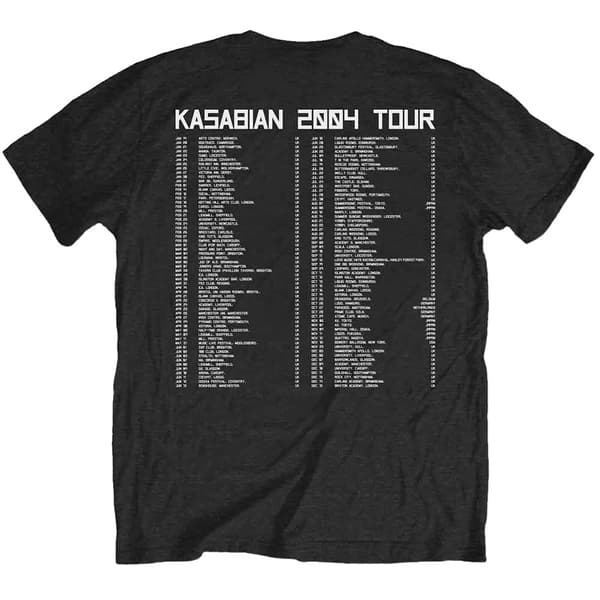 Kasabian Unisex vuxen Ultra Face 2004 Tour bomulls t-shirt