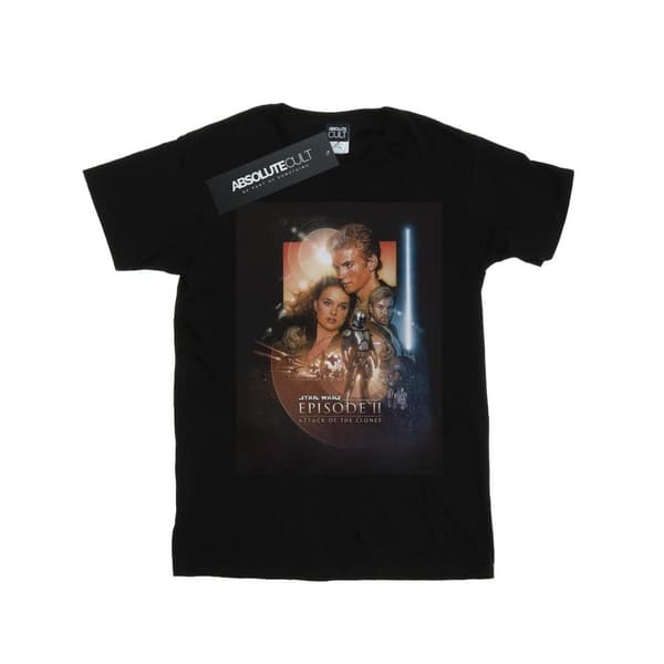 Star Wars Girls Episode II Movie Poster Cotton T-Shirt