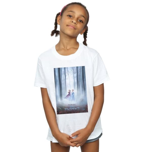 Disney Frozen 2 Movie Poster T-shirt i bomull för flickor