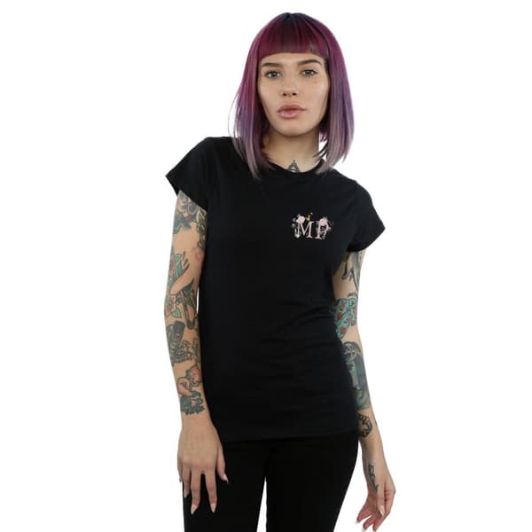 Disney Dam/kvinn Mary Poppins T-shirt i bomull med brösttryck och bokstäver