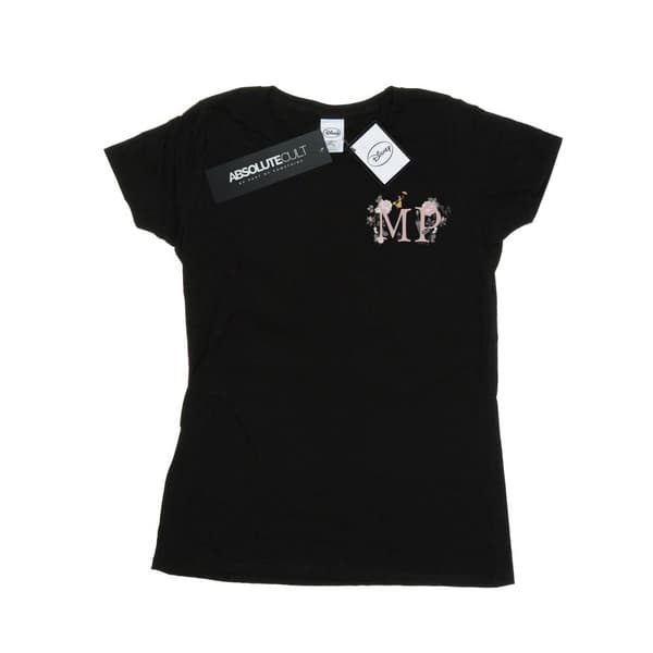 Disney Dam/kvinn Mary Poppins T-shirt i bomull med brösttryck och bokstäver