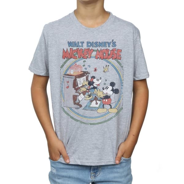 Disney Boys Mickey Mouse Piano T-Shirt