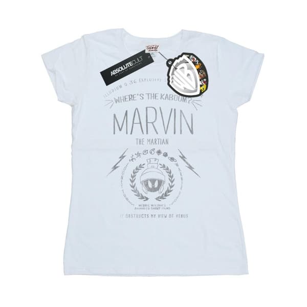 Looney Tunes Dam/Tjej Marvin The Martian - Var är Kaboom - Bomulls-T-shirt