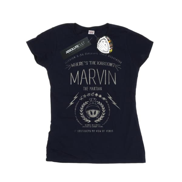 Looney Tunes Dam/Tjej Marvin The Martian - Var är Kaboom - Bomulls-T-shirt