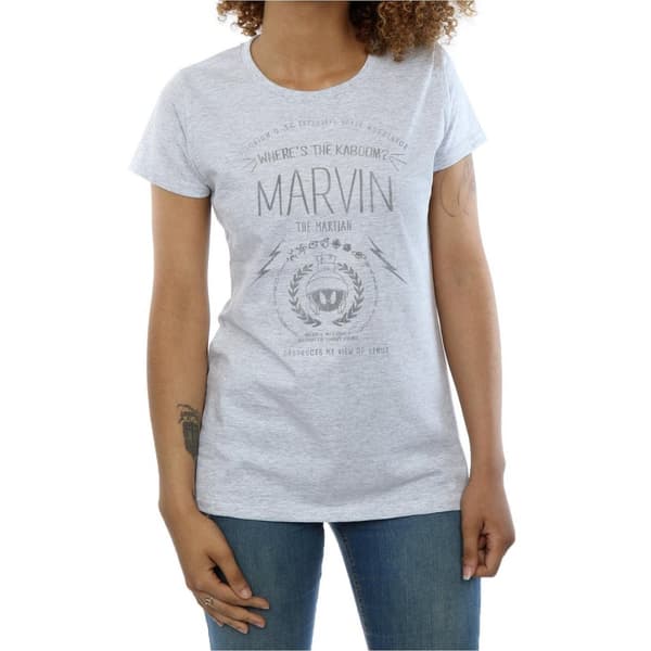 Looney Tunes Dam/Tjej Marvin The Martian - Var är Kaboom - Bomulls-T-shirt