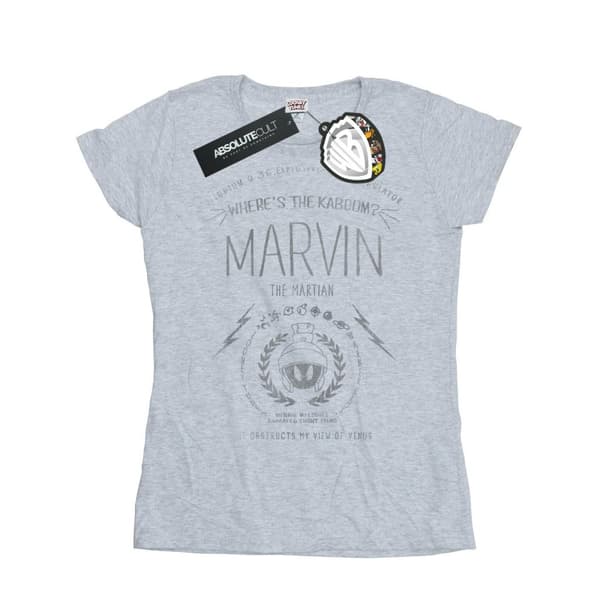 Looney Tunes Dam/Tjej Marvin The Martian - Var är Kaboom - Bomulls-T-shirt