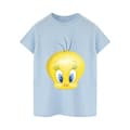 Miniatyrbillede 1 af 3: Looney Tunes Womens/Ladies Tweety Face Cotton Boyfriend T-Shirt