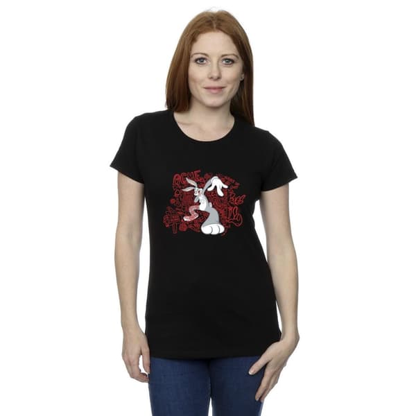 Looney Tunes Dam/Tjej ACME Doodles Snurre Sprätt Bomulls-T-shirt