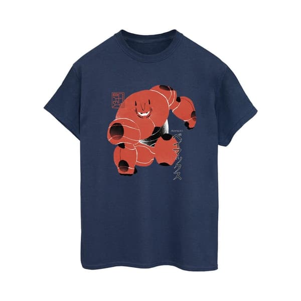 Disney Pojkvänströja i bomull - dam/dam Big Hero 6 Baymax Suite Pose Navy Blue L