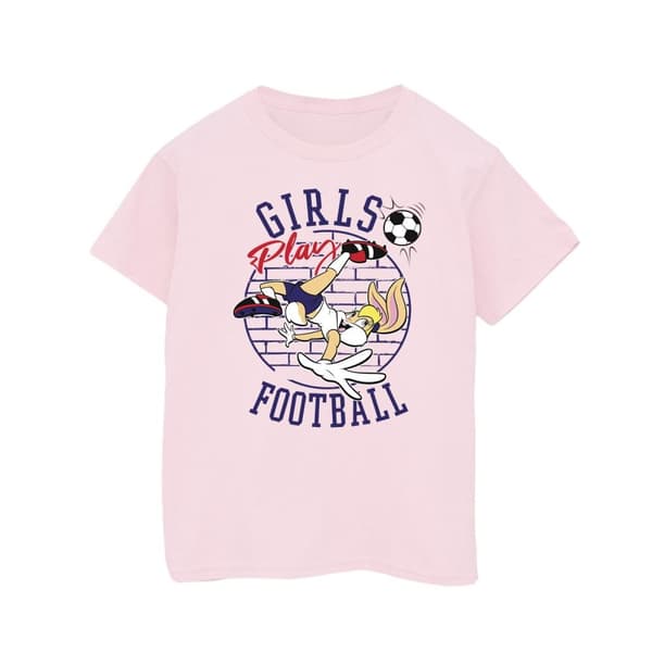 Looney Tunes Girls Lola Bunny Girls Play Football Cotton T-Shirt