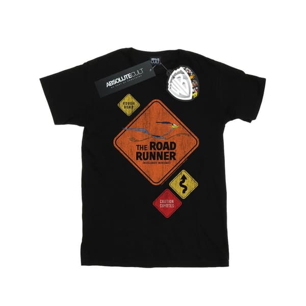 Looney Tunes Mens Road Runner Road Sign T-Shirt