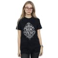 Miniatyrbillede 2 af 5: Harry Potter Womens/Ladies Hogwarts Draco Dormiens Crest Cotton Boyfriend T-Shirt