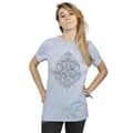 Miniatyrbillede 2 af 5: Harry Potter Womens/Ladies Hogwarts Draco Dormiens Crest Cotton Boyfriend T-Shirt