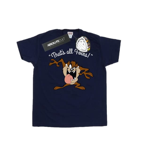 Looney Tunes Boys Taz That´s All Folks T-Shirt Navy Blue 9-11 Years