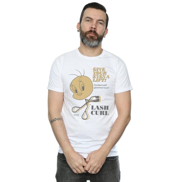 Looney Tunes Mens Tweety Pie Lash Curl T-Shirt