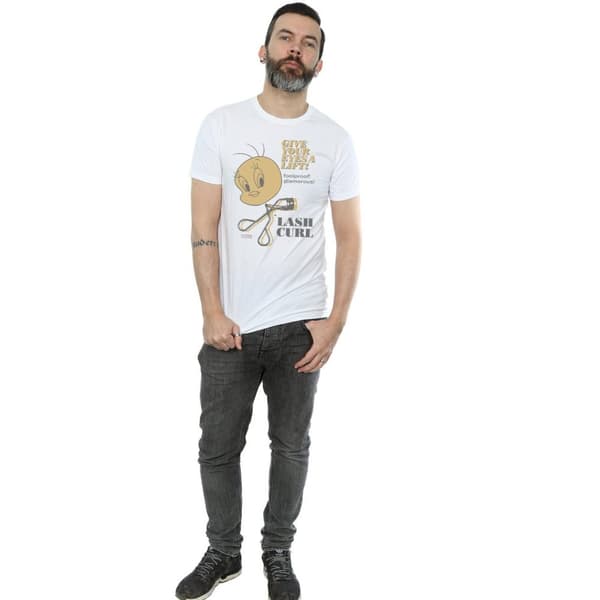 Looney Tunes Mens Tweety Pie Lash Curl T-Shirt