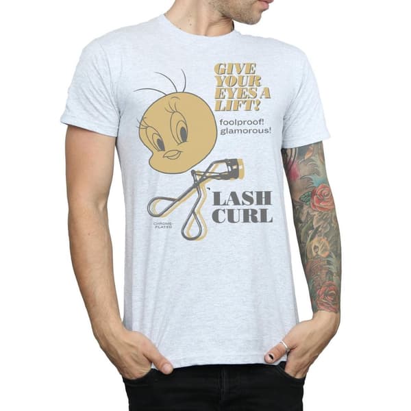 Looney Tunes Mens Tweety Pie Lash Curl T-Shirt