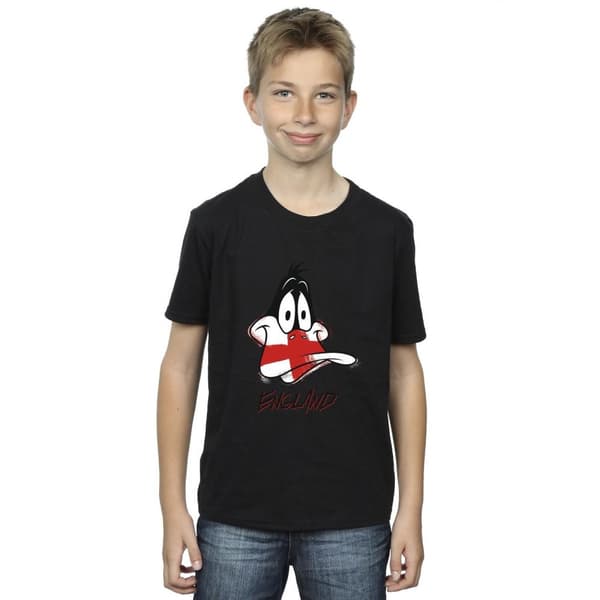 Looney Tunes Pojkar - Daffy England Face T-shirt