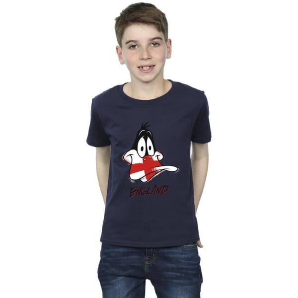 Looney Tunes Pojkar - Daffy England Face T-shirt