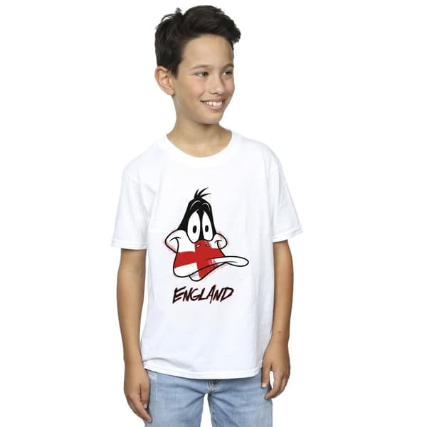 Looney Tunes Pojkar - Daffy England Face T-shirt