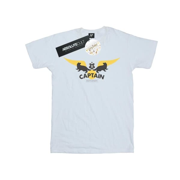 Harry Potter Dam/Häst Hufflepuff Captain Bomull Boyfriend T-shirt