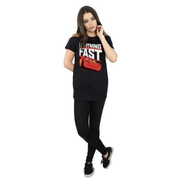 Disney Dam/kvinnor Cars Lightning Fast Boyfriend T-shirt i bomull