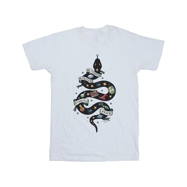 Harry Potter Girls Slytherin Sketch Cotton T-Shirt