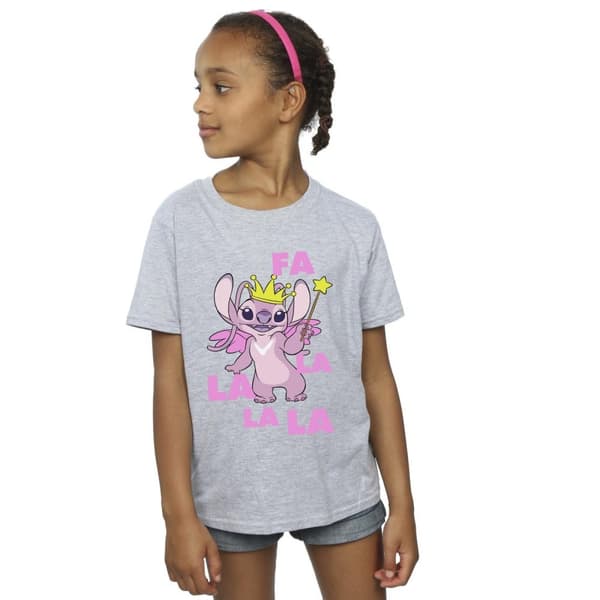 Disney Lilo & Stitch Angel Fa La La T-shirt i bomull för flickor